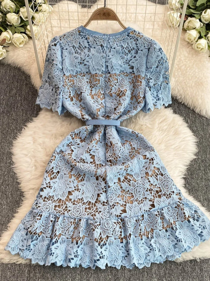Lace Embroidery Fishtail Party Dresses
