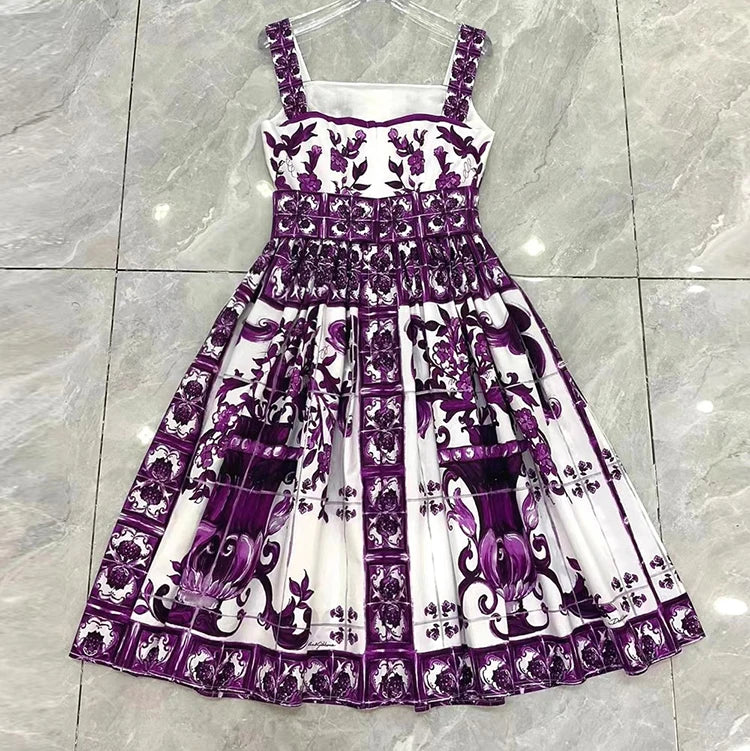 Square neck Dolce purple violet dream