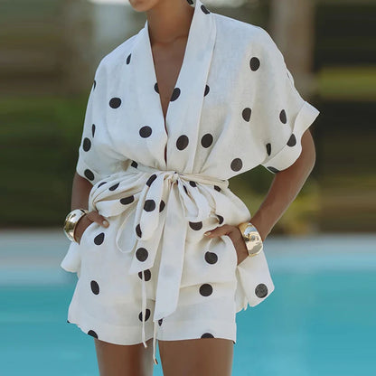 Batwing set Polka dots