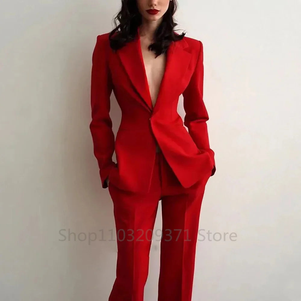 Women's Suit Party 2pcs Spike Collar Prom Blazer