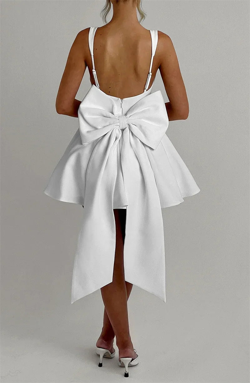 A Line Bow Corset Dress