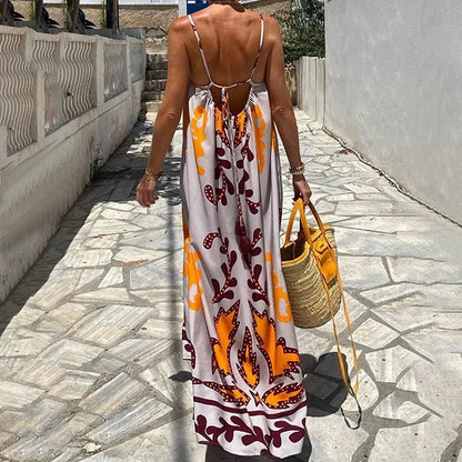 Graffiti multi Print summer Midi paradise