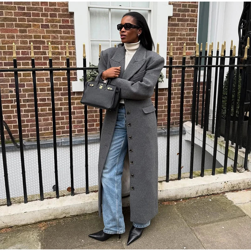 LONG Chic woolen coat