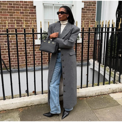 LONG Chic woolen coat