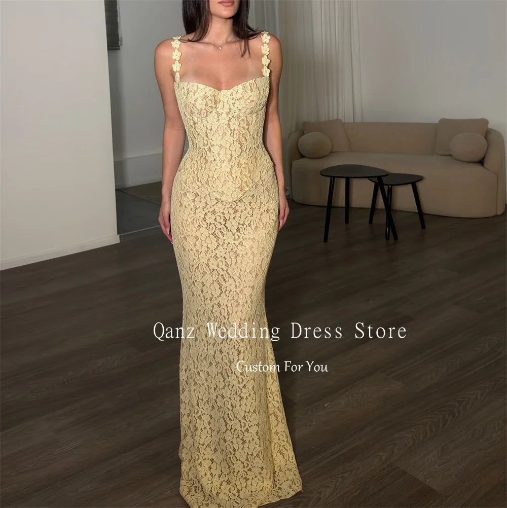 yellow Mermaid Party dress