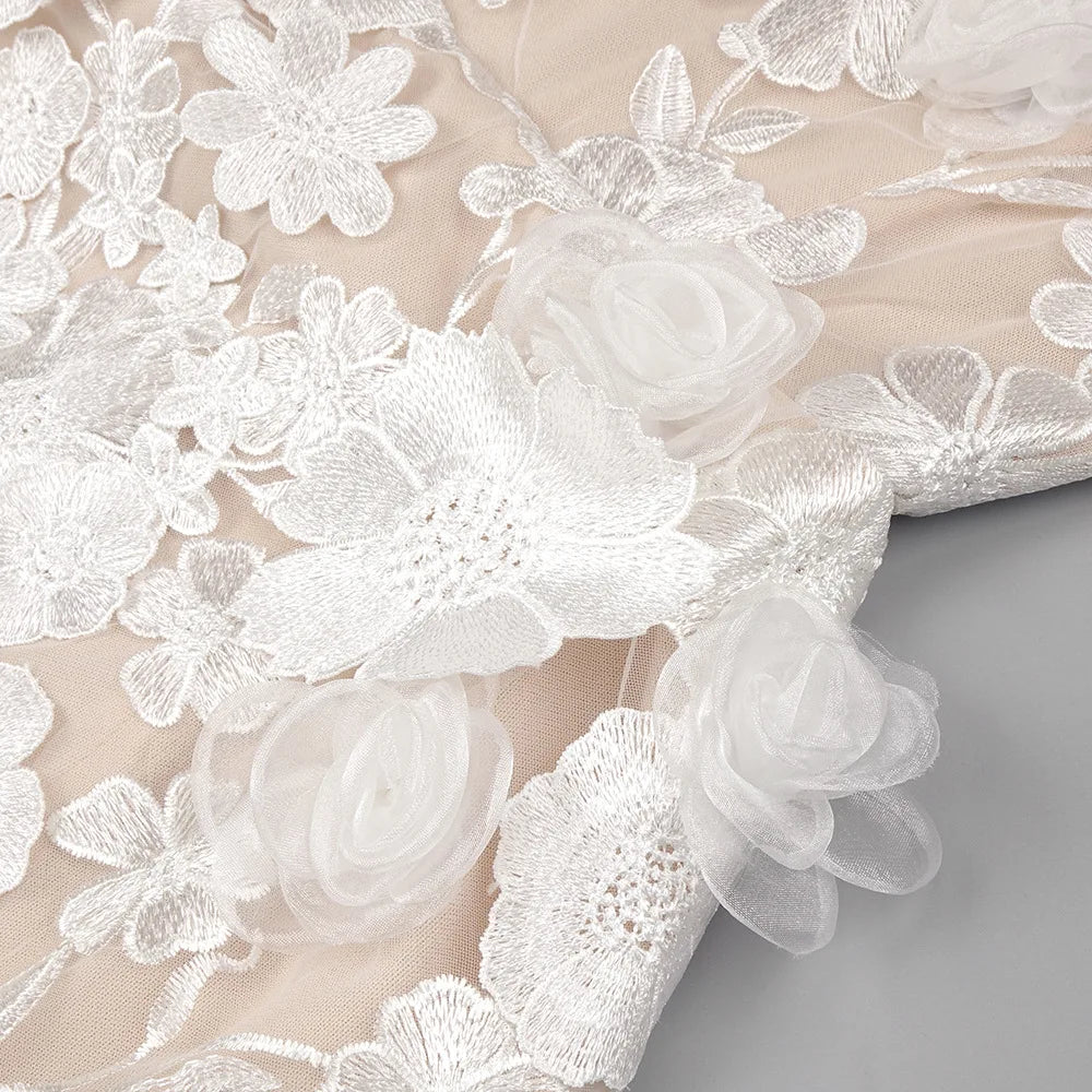 Backless Flower delicate Dress