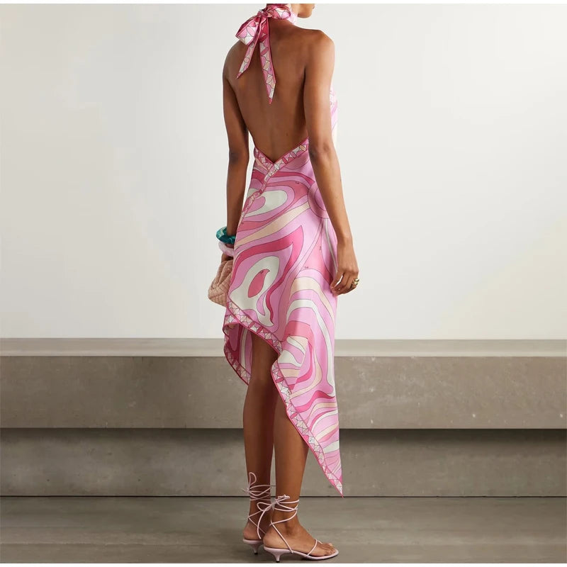 Pucci Summer Backless Pink Dress