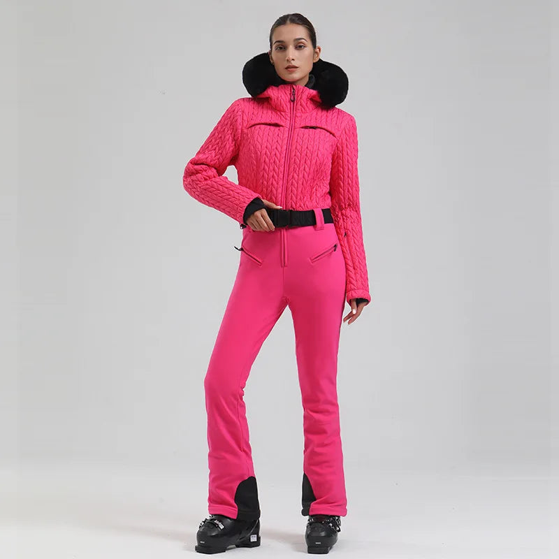 Winter New Warm Skiing Suites Women Fit Snow Jumpsuits