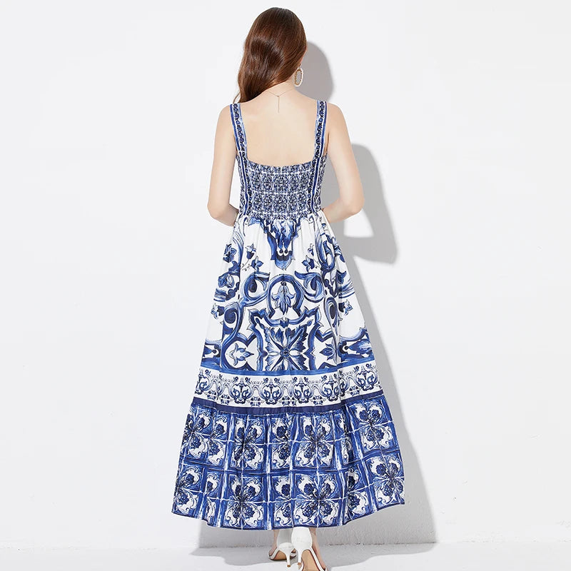 Queen Majolica Print Italian Dress