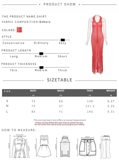 Tassel Mesh Patchwork Dress