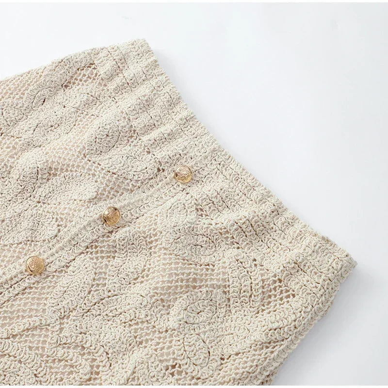 Knitted Skirt 2 Pieces Set
