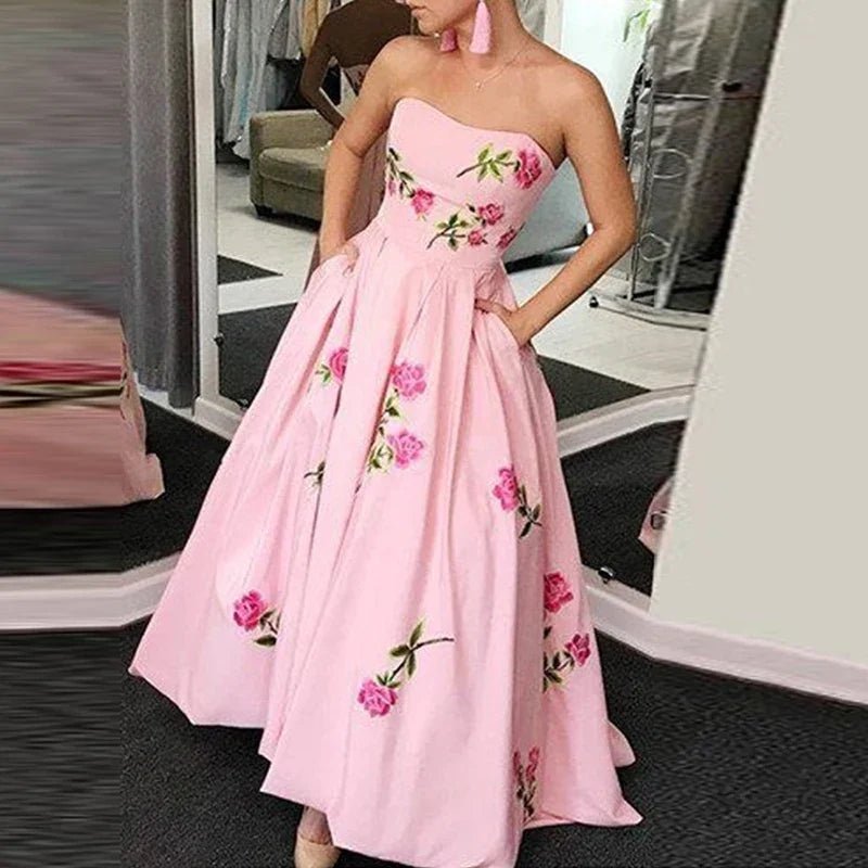 Strapless Long Party Dresses clio