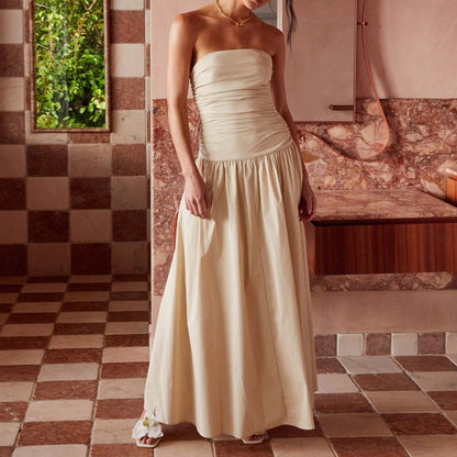 Elegant Strapless Maxi Tube Dress Mango vibes