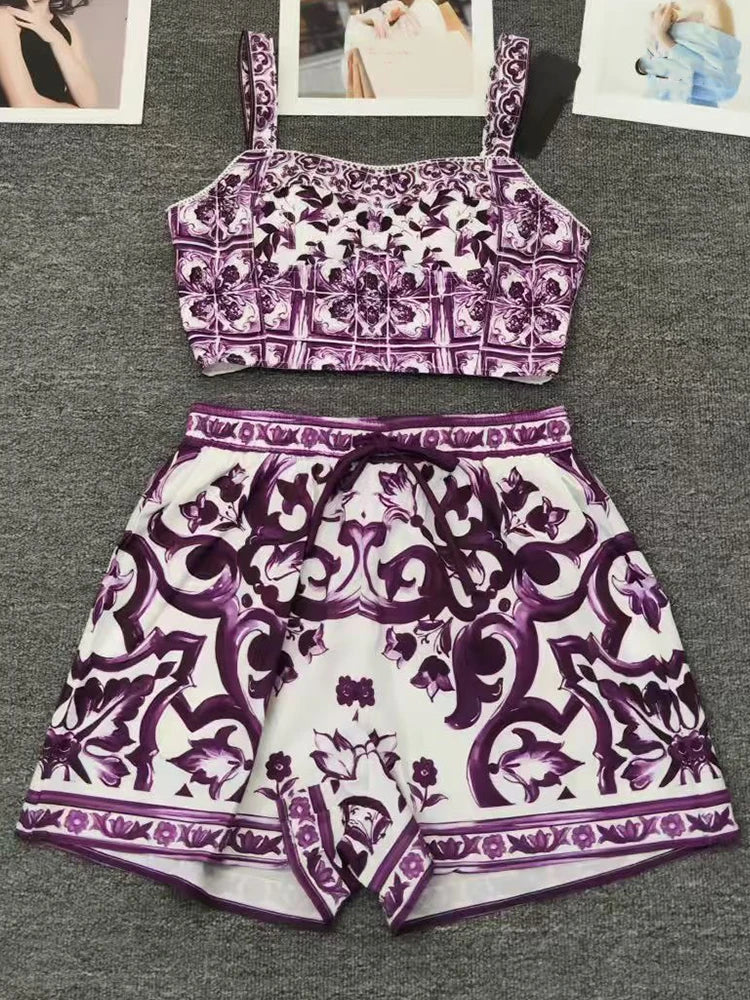 Purple Dolce Shorts & Set - Shellss