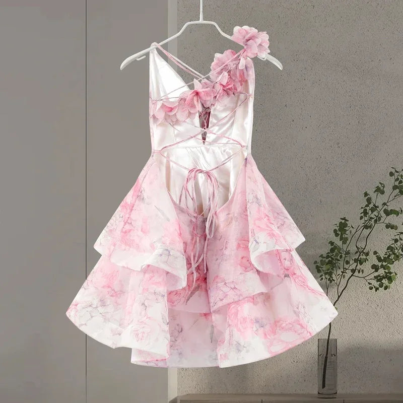 Flower Ruffle Layer dress