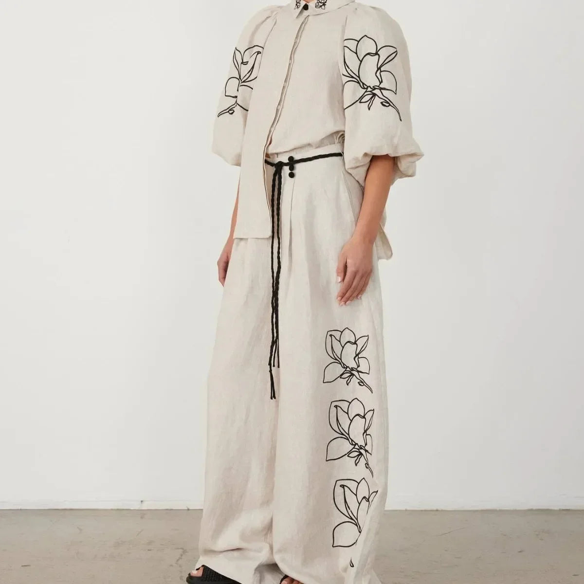 Cotton Linen Set Loose