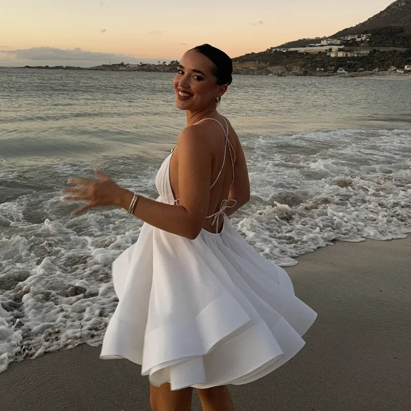 2 Layer Ruffle Backless - Shellss