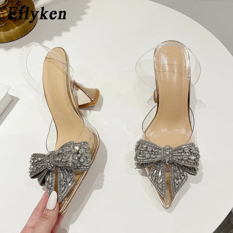 Eilyken Fashion Crystal Sequined Bowknot Women Pumps