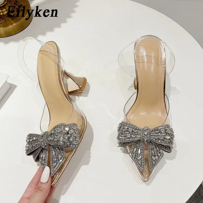 Eilyken Fashion Crystal Sequined Bowknot Women Pumps