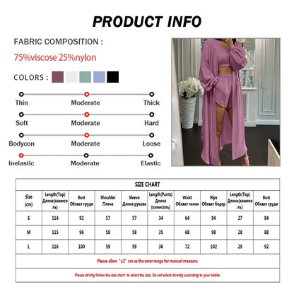 3 Piece Sets Woman Outfit Elegant