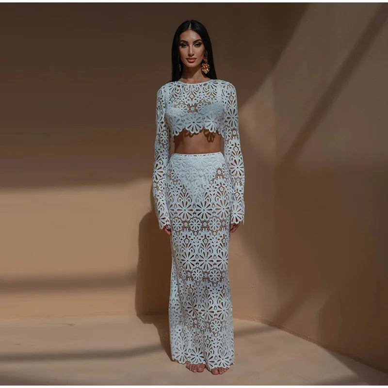 Lace skirt set