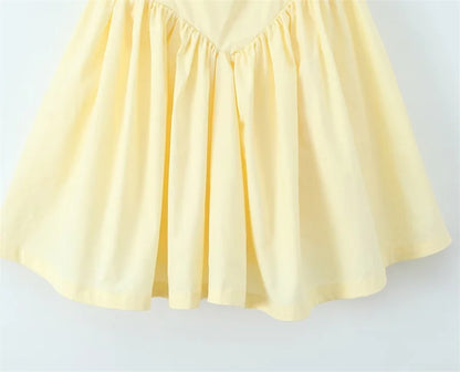 Puffy halter A-Line dress