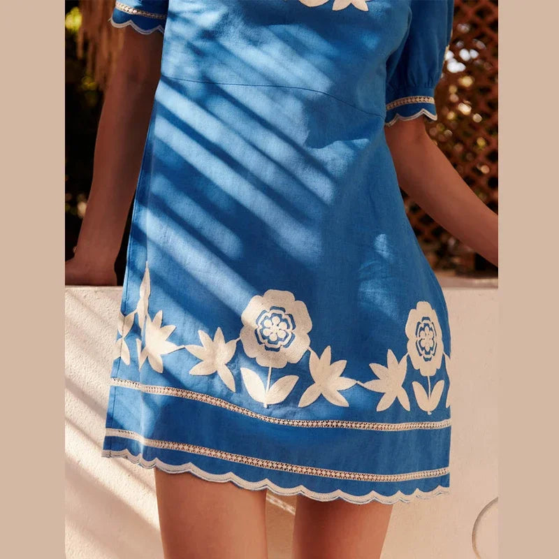 Gorgeous Boho Mini Hand Embroidered - Cotton - Shellss