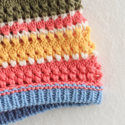POLO collar short knitted striped shorts set