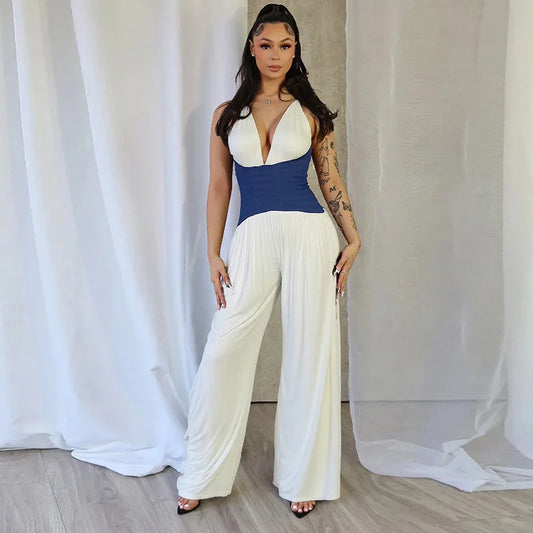 Halter neck Wide Leg Jumpsuit