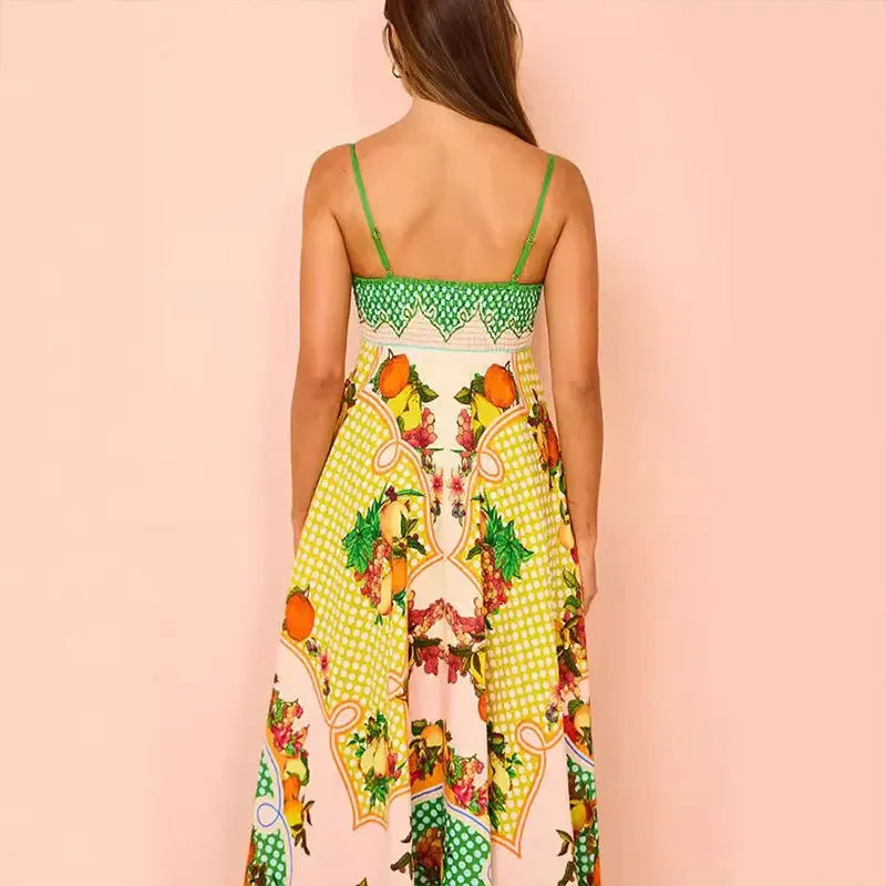 Graffiti multi Print summer Midi paradise