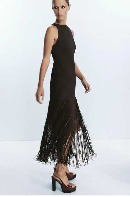 zara TAssel Dress