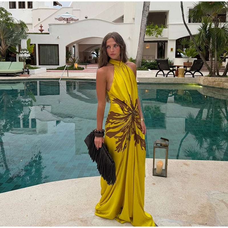Yellow Dress Brown Knot