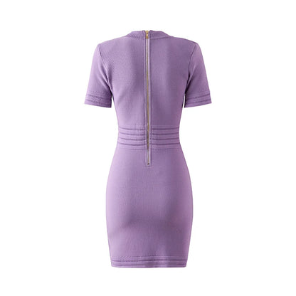 Lavender Gold Buttoned Mini