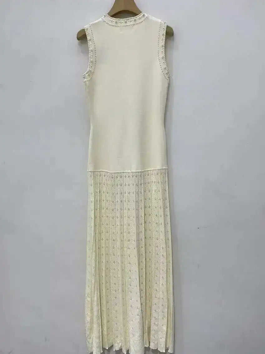 Sandro pearl knit dress