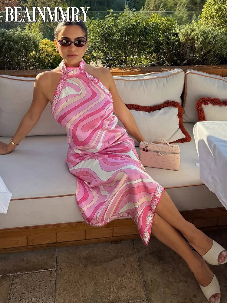 Pucci Summer Backless Pink Dress