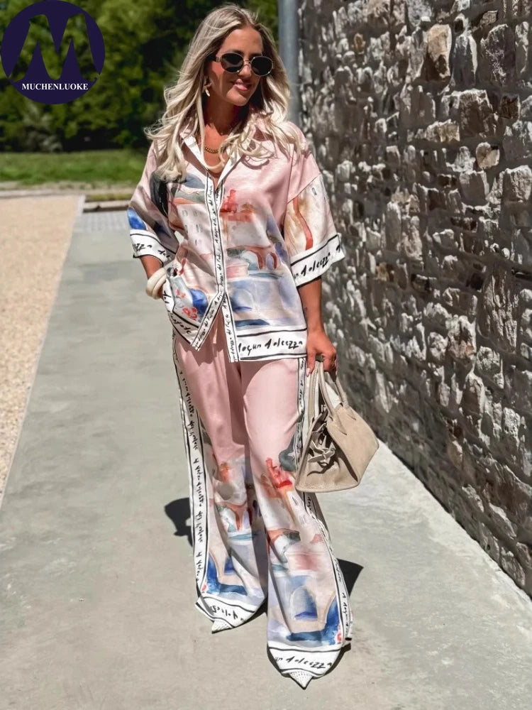 Silk Summer Printed Posh Set