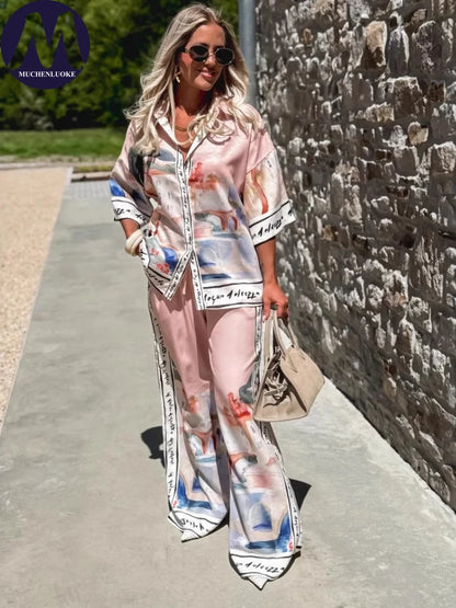 Silk Summer Printed Posh Set