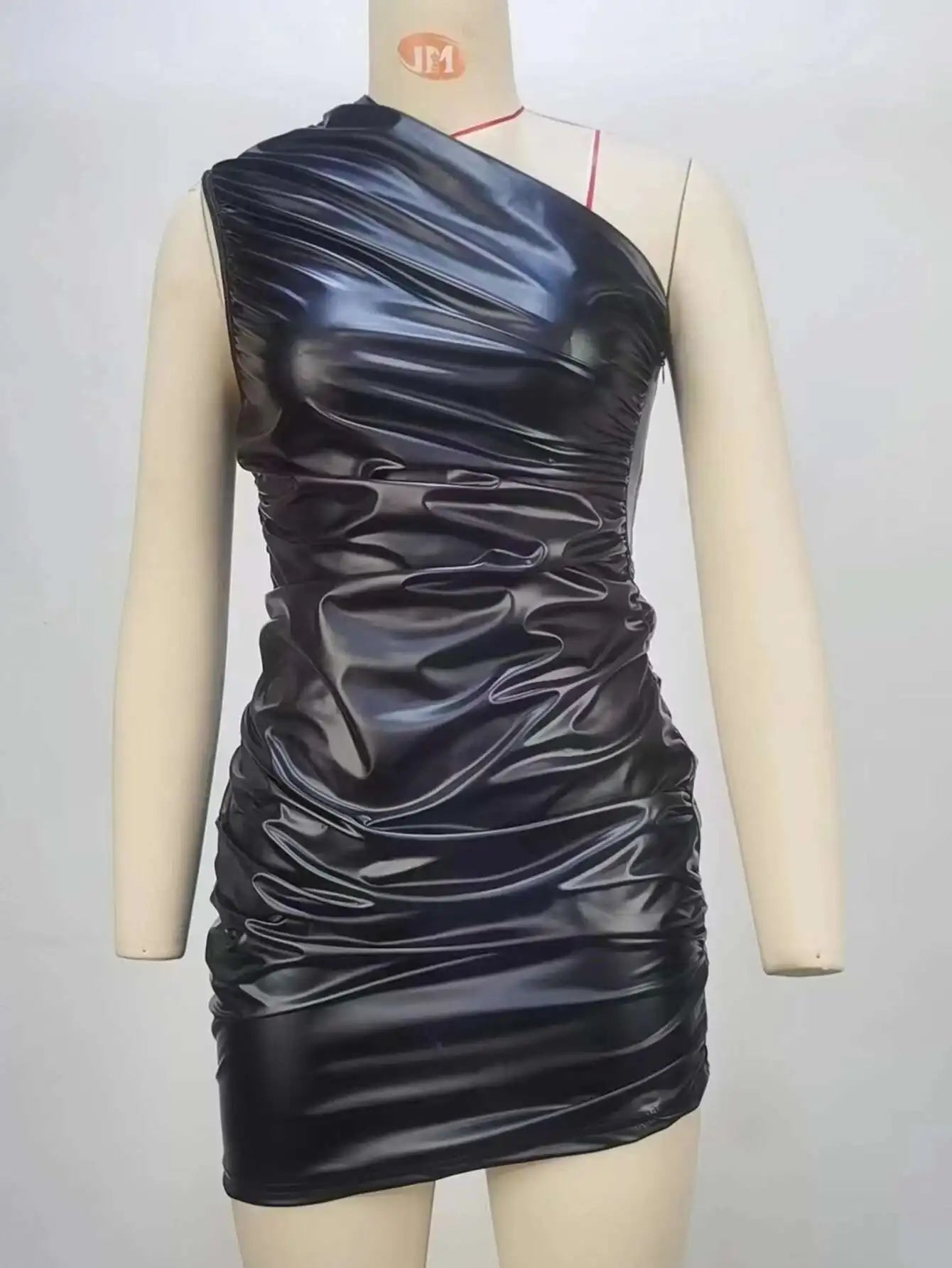 Black Faux Leather Dress - Premium Collection