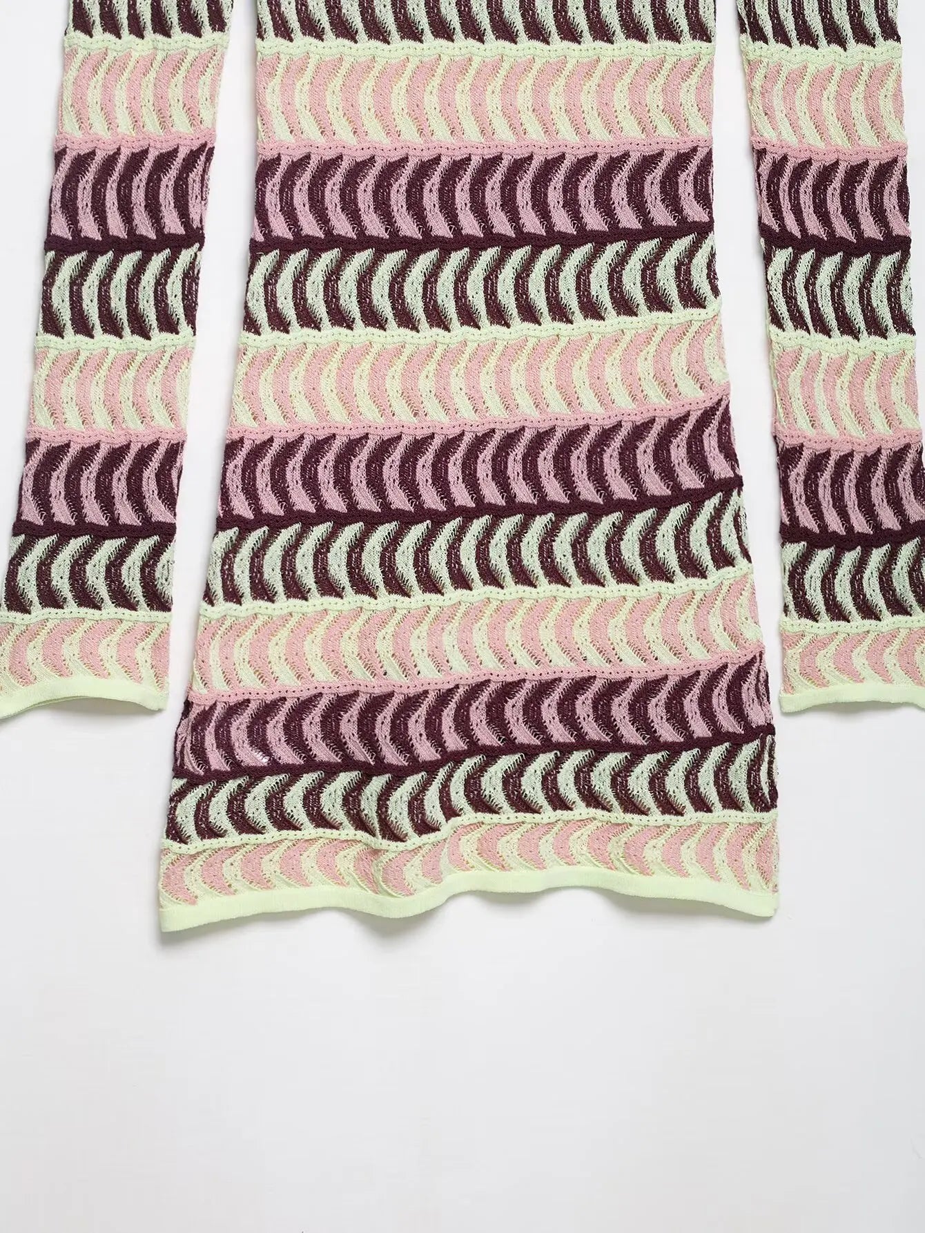Textured Knit zigzag pattern Dress