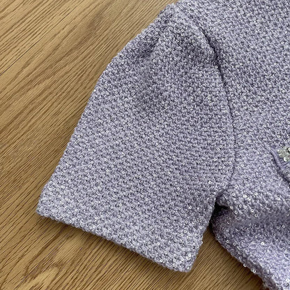 Lavander Luxury Crystal Knitted Dresses