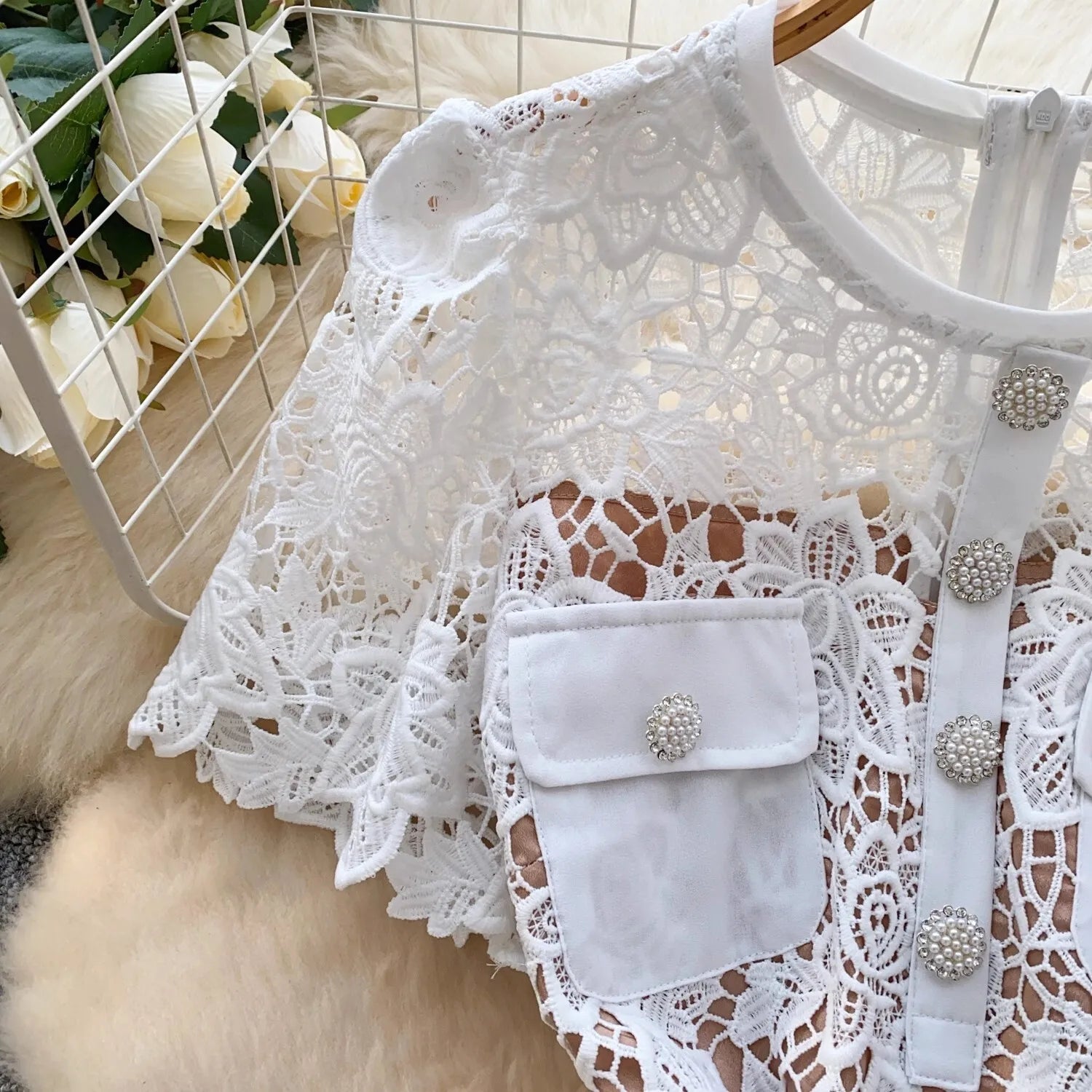 Lace Embroidery Fishtail Party Dresses