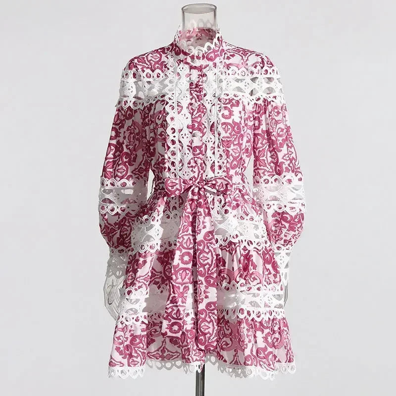 Vintage Court Style Lace Dress
