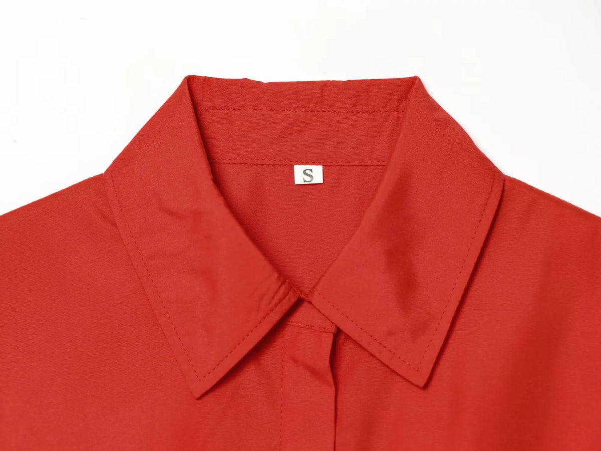 TFMLN Women's Pleated Shirt Spring Summer Vintage Lapel Collar Sleeveless Blouses Simple Flared Hem Ladies Tops 2026 New