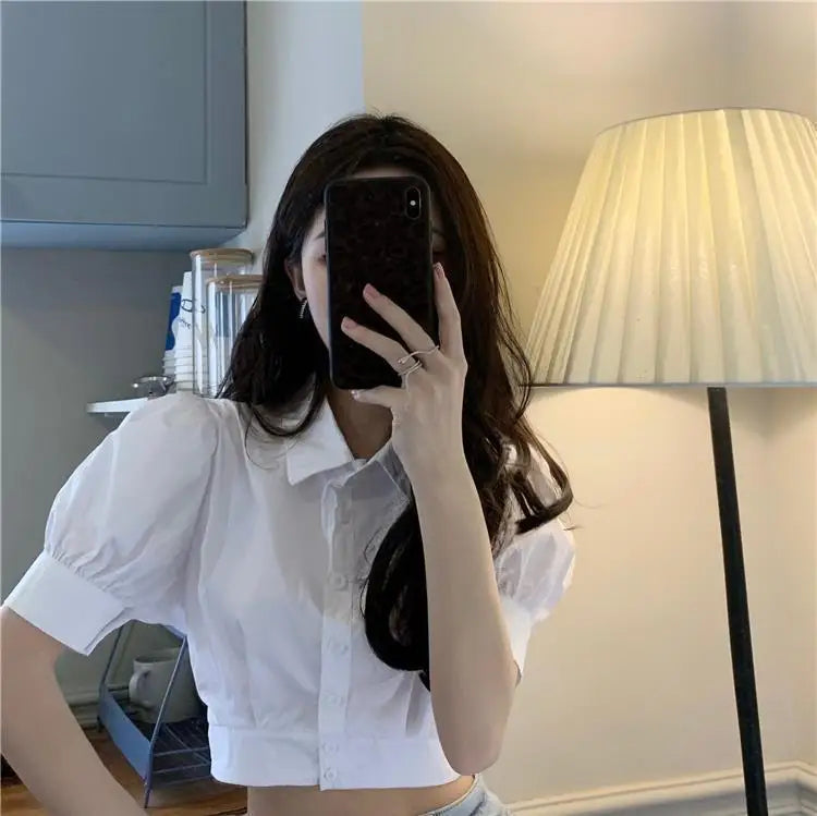 Puff sleeve White Shirt