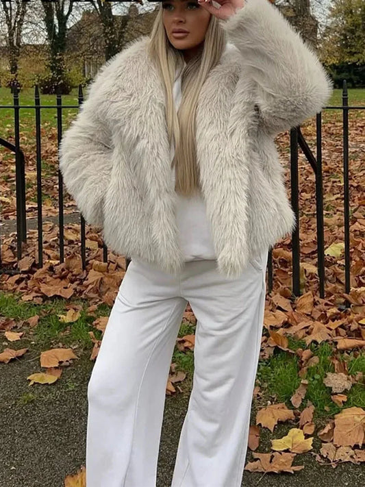 Vintage Cropped Faux Fur zara vibes