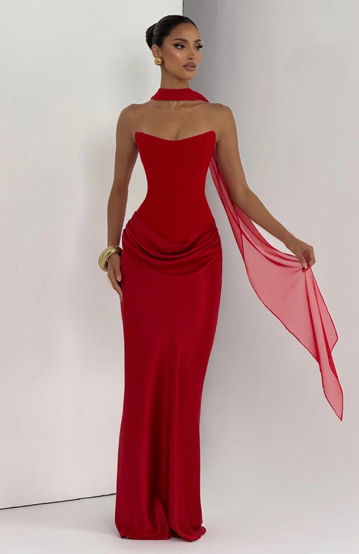 Avrilyaan Satin Pleated Strapless Sleeveless Sexy Dress Women Elegant 2026 Party Dress Backless Maxi Long Summer Dress Vestidos - Shellss