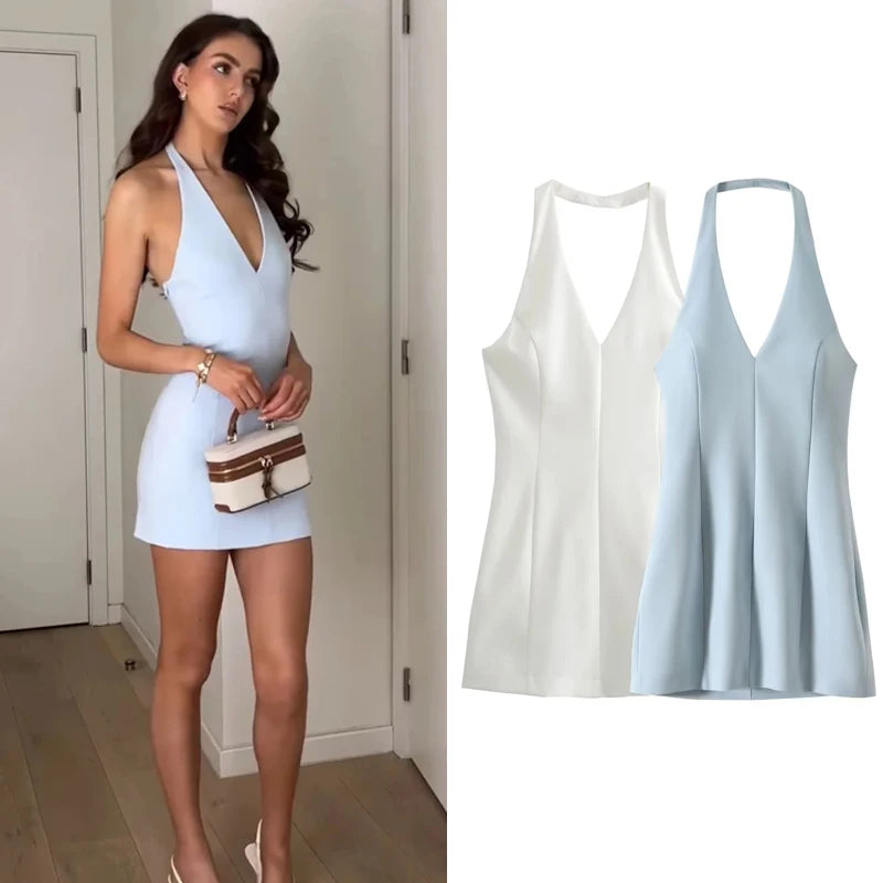 Mini Halter V neck Mini