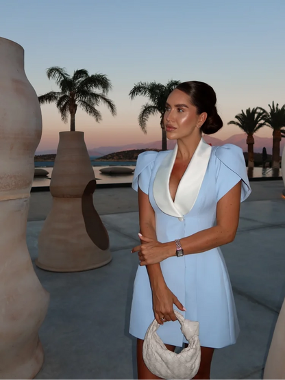 Small Sleeve Blazer Elegant Party Dress