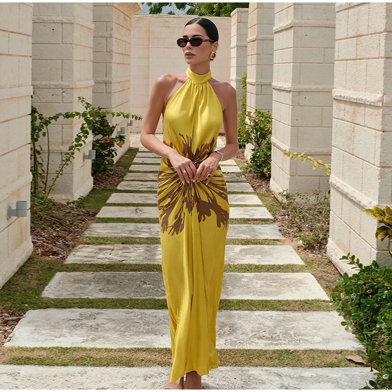 Yellow Dress Brown Knot