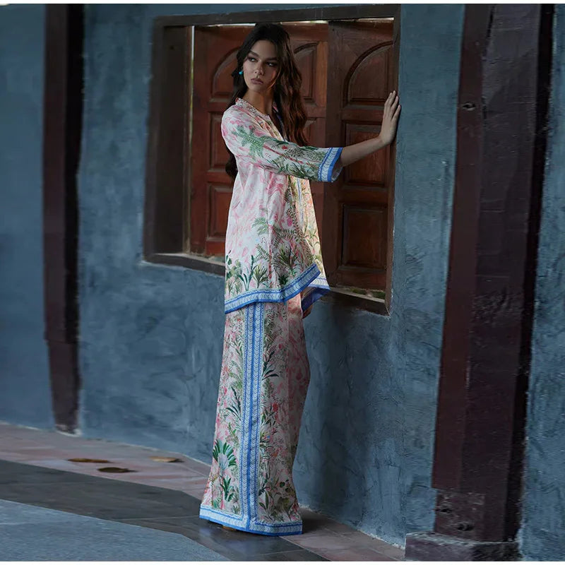 Pants Set Bohemian V-neck